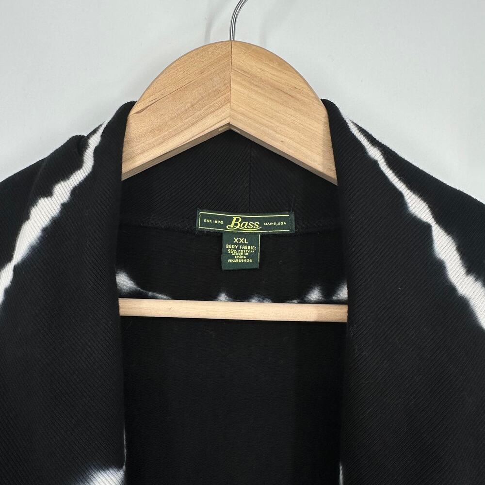 Bass Tie Dye Open Front Cardigan Draped Pocket Sweater Sweatshirt Boho - Picture 5 of 10